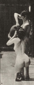 Plate 453 Woman kneels and drinks from the water jar of another woman and both walk off — figure reference